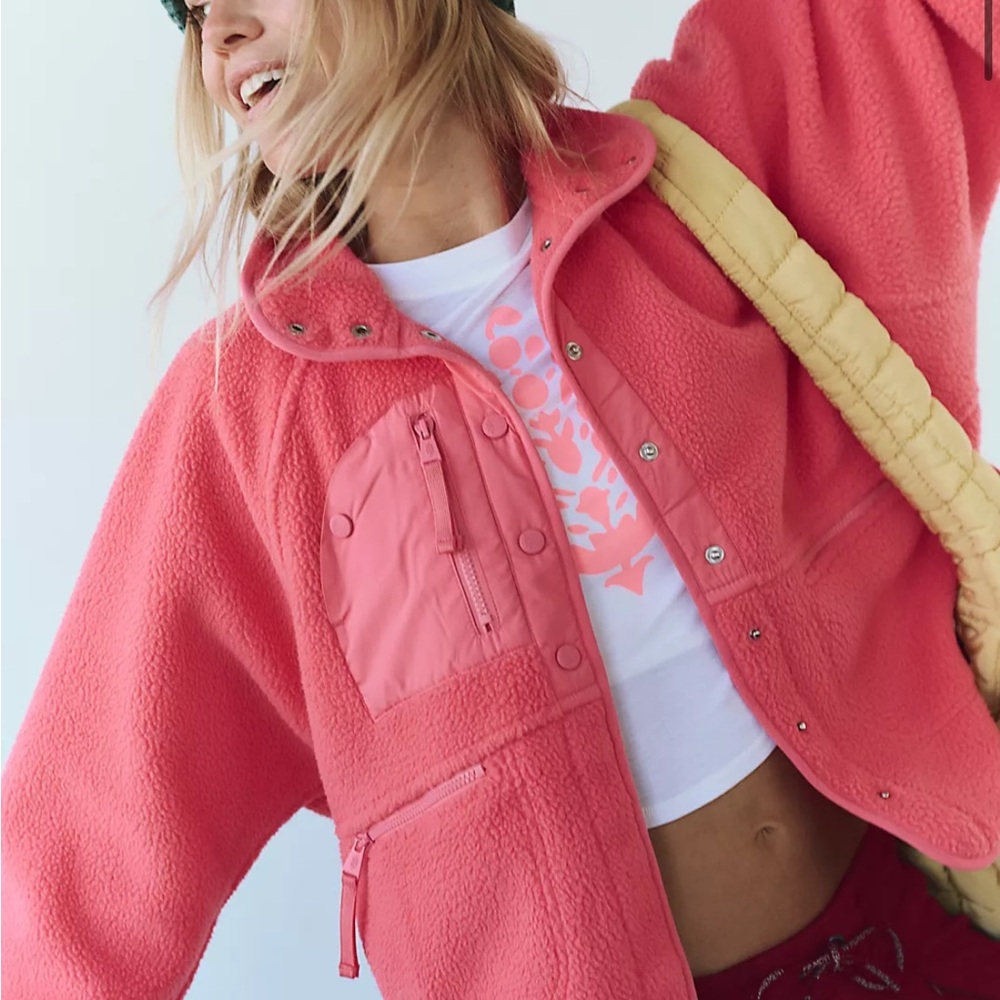 FP Movement Vibrant Orange/Pink jacket! - Picture 1 of 4